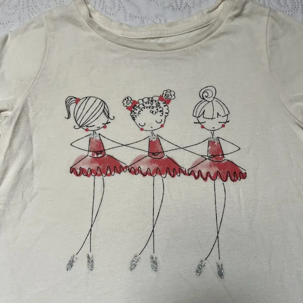 Gap Ballerina Graphic Shirt Size 5